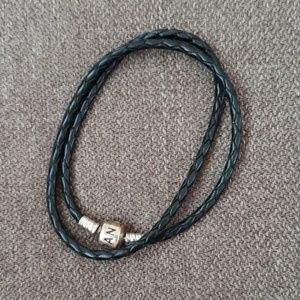 Pandora Double Leather Black Bracelet